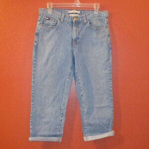 Tommy Hilfiger Boyfriend Capri Jeans Woman Size 30 Blue Pockets Capri Jeans